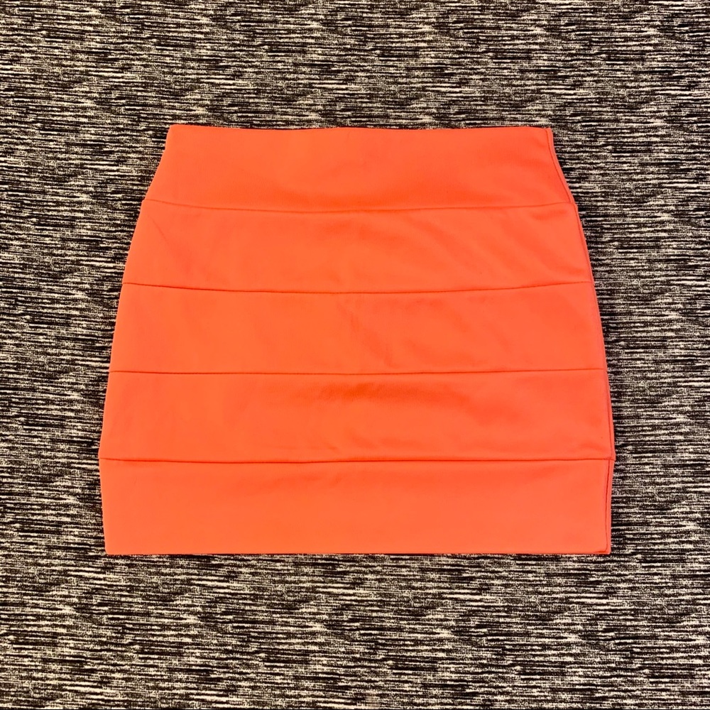 Salmon mini skirt